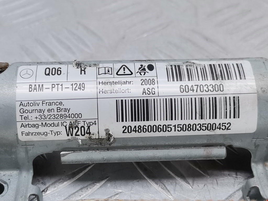 Подушка безопасности боковая (шторка) MERCEDES-BENZ C-Class C-klasse W204 2007-2015