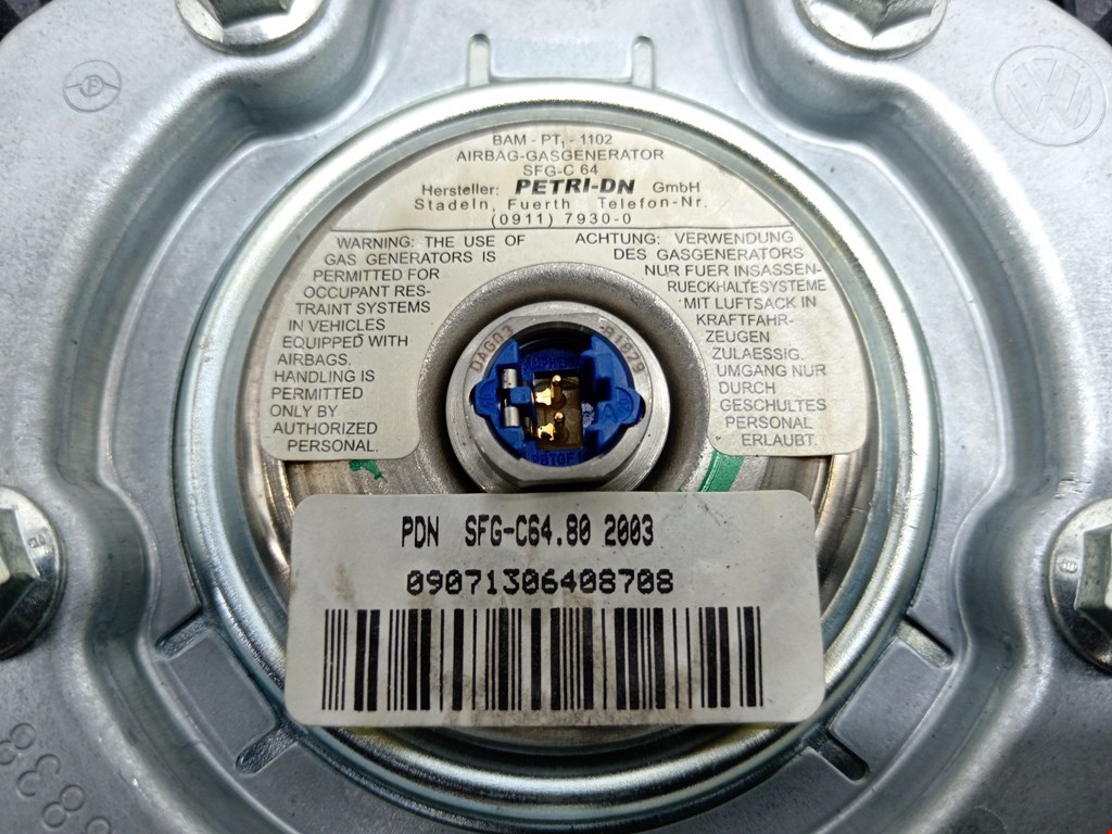 Подушка безопасности в рулевое колесо VOLKSWAGEN Polo IV 2001-2009
