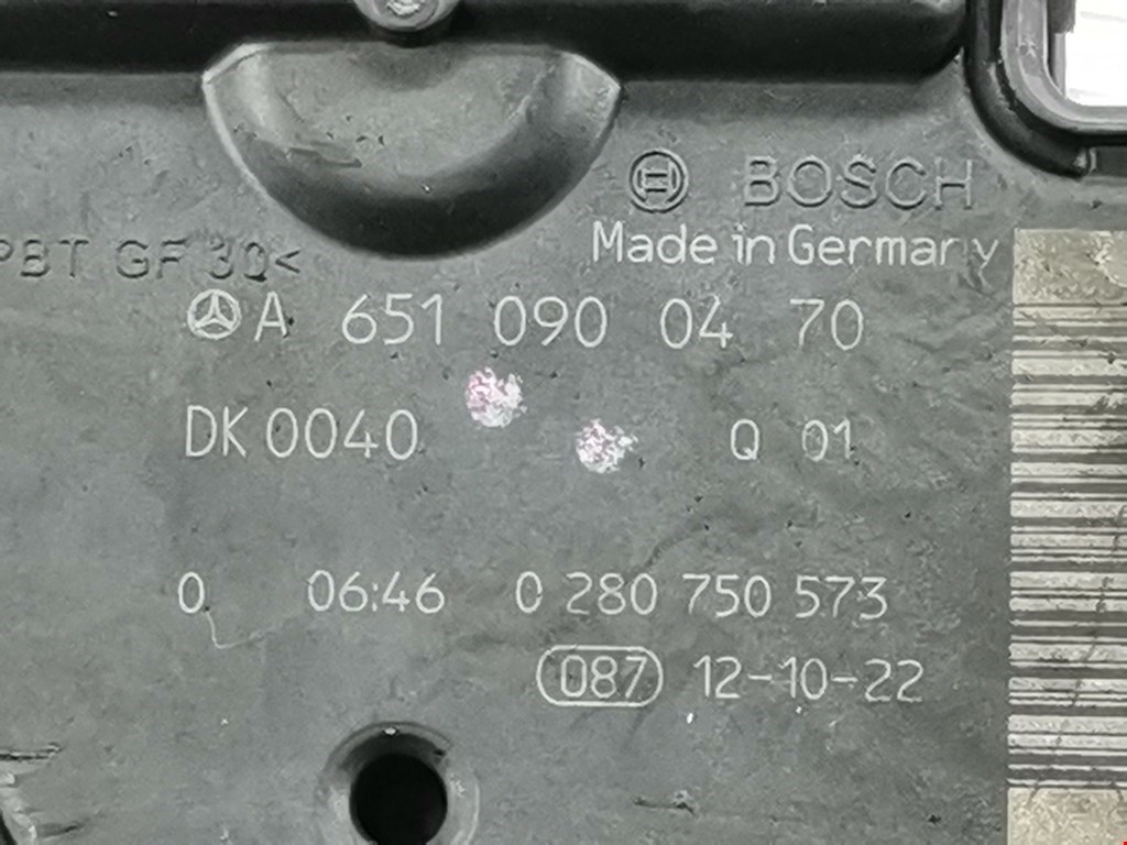 Заслонка дроссельная электрическая MERCEDES-BENZ Sprinter 906 2006-2018