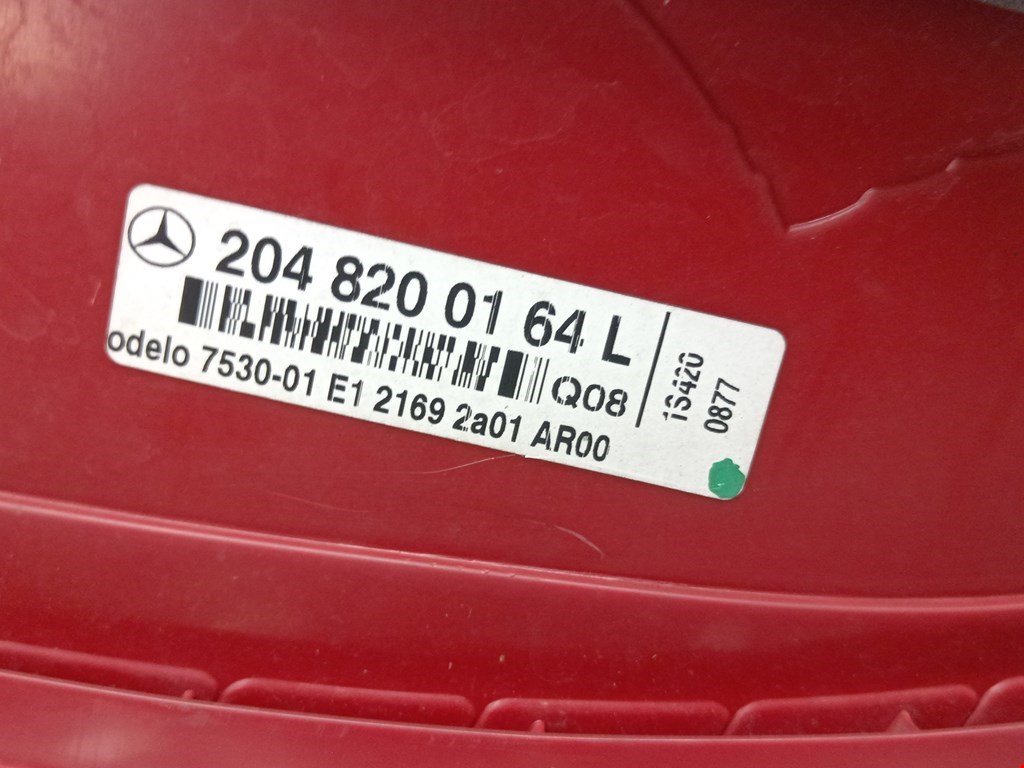 Фонарь задний левый MERCEDES-BENZ C-Class C-klasse W204 2007-2015