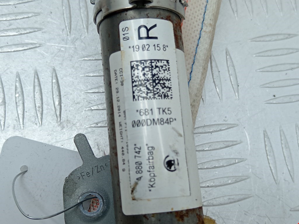 Подушка безопасности боковая (шторка) SKODA Rapid 2012-2020