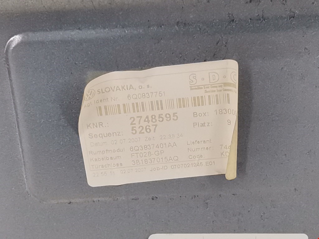 Стеклоподъемник передний левый VOLKSWAGEN Polo IV 2001-2009