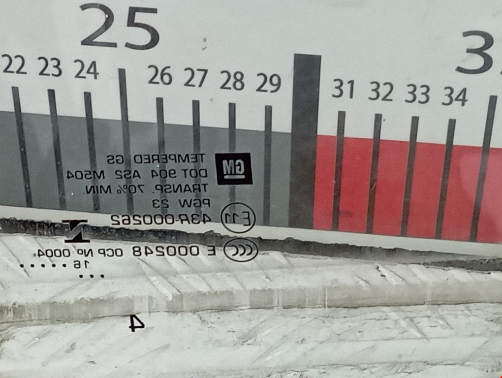 Стекло двери заднее правое CHEVROLET Malibu 2015-н.в.