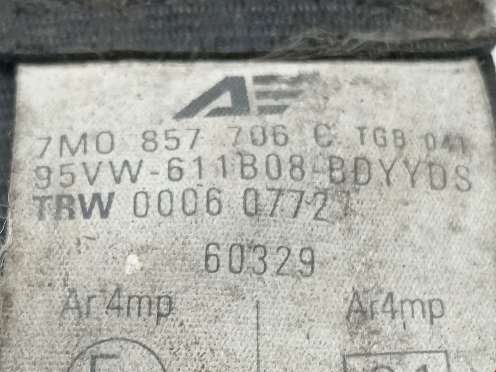 Ремень безопасности передний правый VOLKSWAGEN Sharan 1995-2010