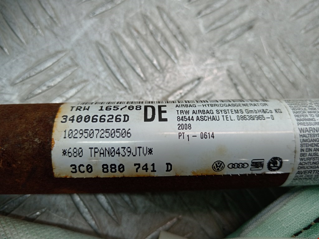 Подушка безопасности боковая (шторка) VOLKSWAGEN Passat B6 2005-2011
