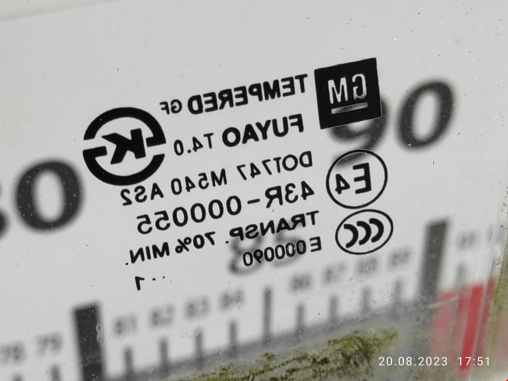 Стекло двери переднее правое CHEVROLET Orlando 2011-2015