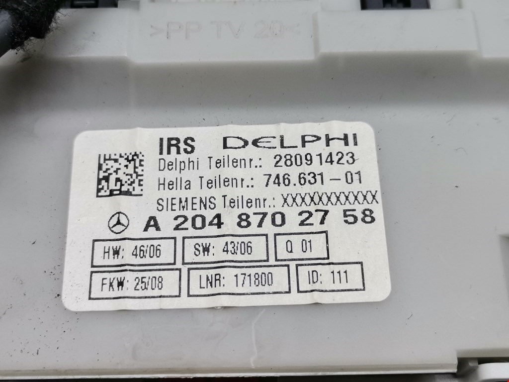 Плафон салонный (салона фонарь) MERCEDES-BENZ C-Class C-klasse W204 2007-2015