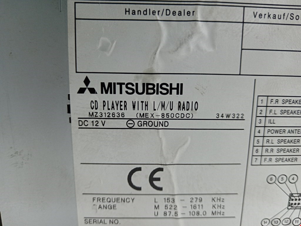 Магнитола MITSUBISHI Pajero Sport 1998-2008