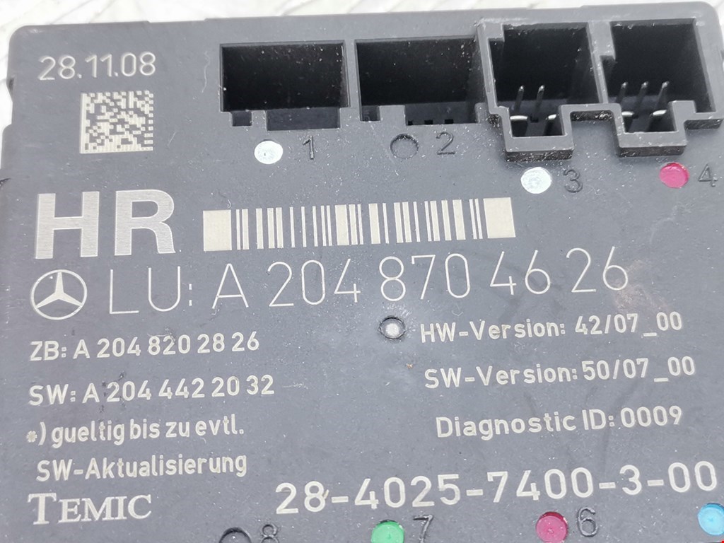 Блок комфорта MERCEDES-BENZ C-Class C-klasse W204 2007-2015