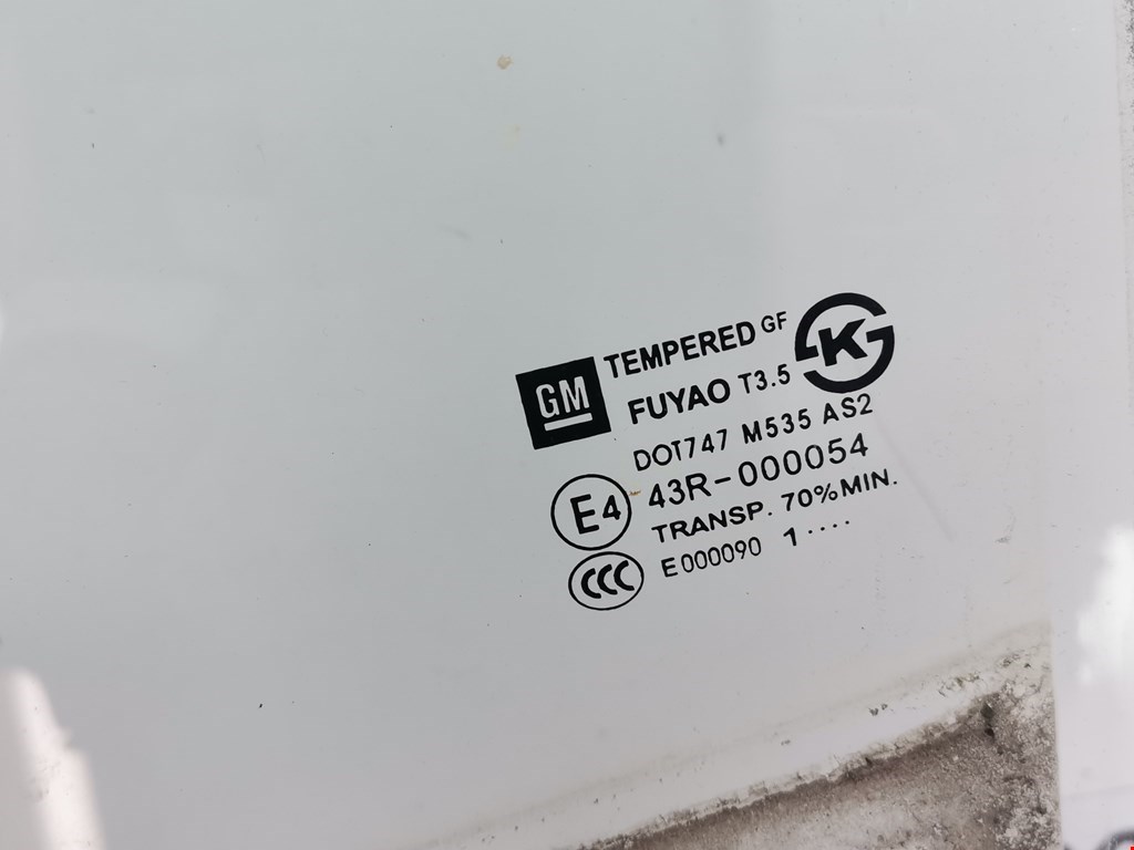 Стекло двери заднее левое CHEVROLET Orlando 2011-2015