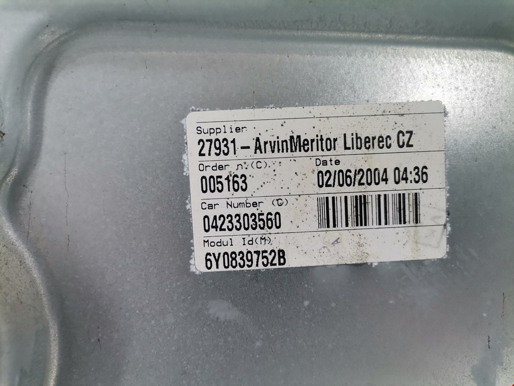 Стеклоподъемник задний правый SKODA Fabia MK1 1999-2006