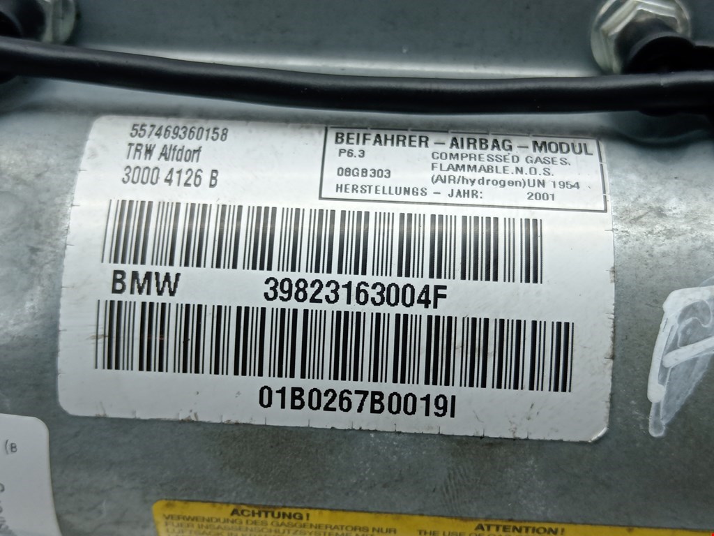 Подушка безопасности пассажирская (в торпедо) BMW 5er 5 серия E39 1995-2004