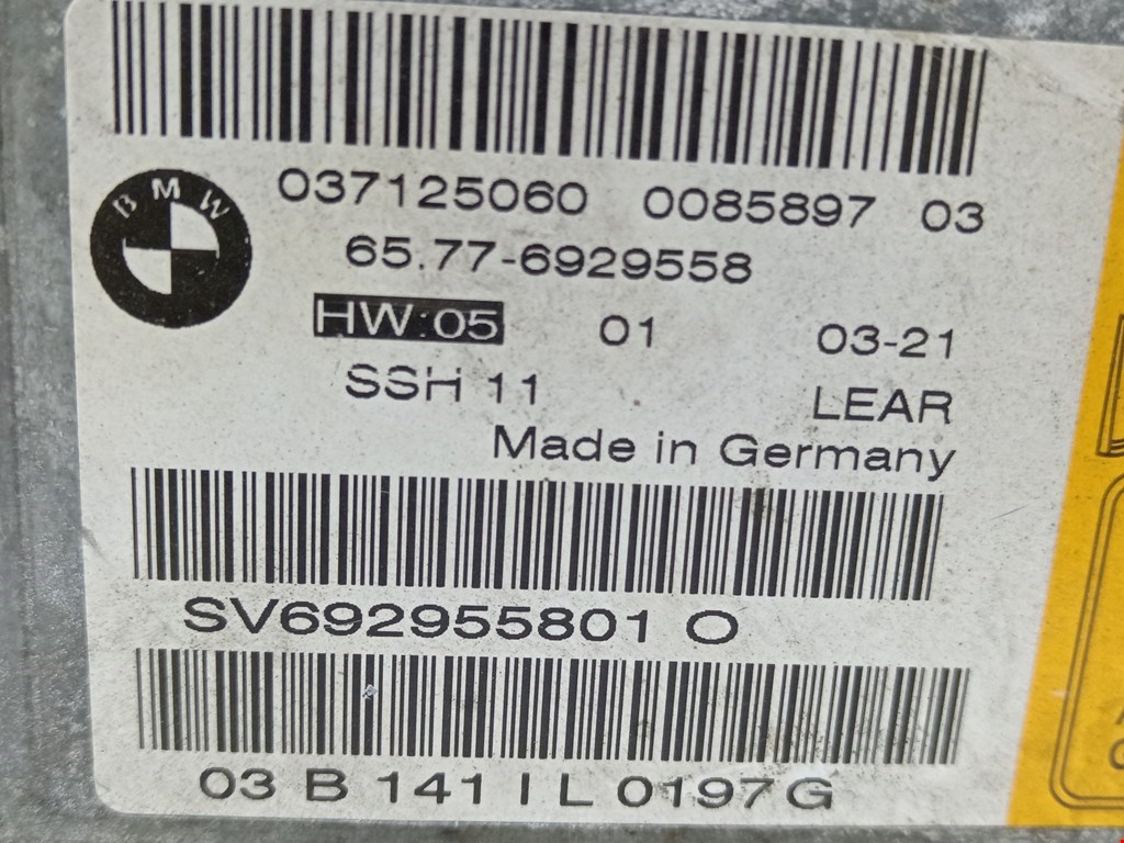 Блок управления AIR BAG BMW 7er 7 серия E65/E66 2001-2008