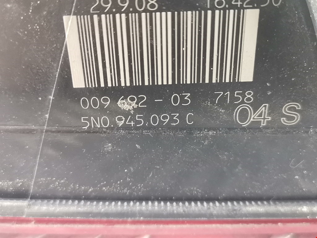 Фонарь задний внутренний левый VOLKSWAGEN Tiguan 2007-2016
