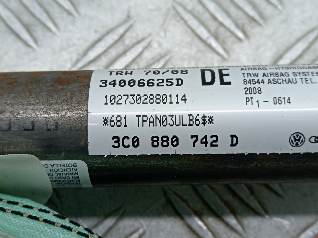 Подушка безопасности боковая (шторка) VOLKSWAGEN Passat B6 2005-2011