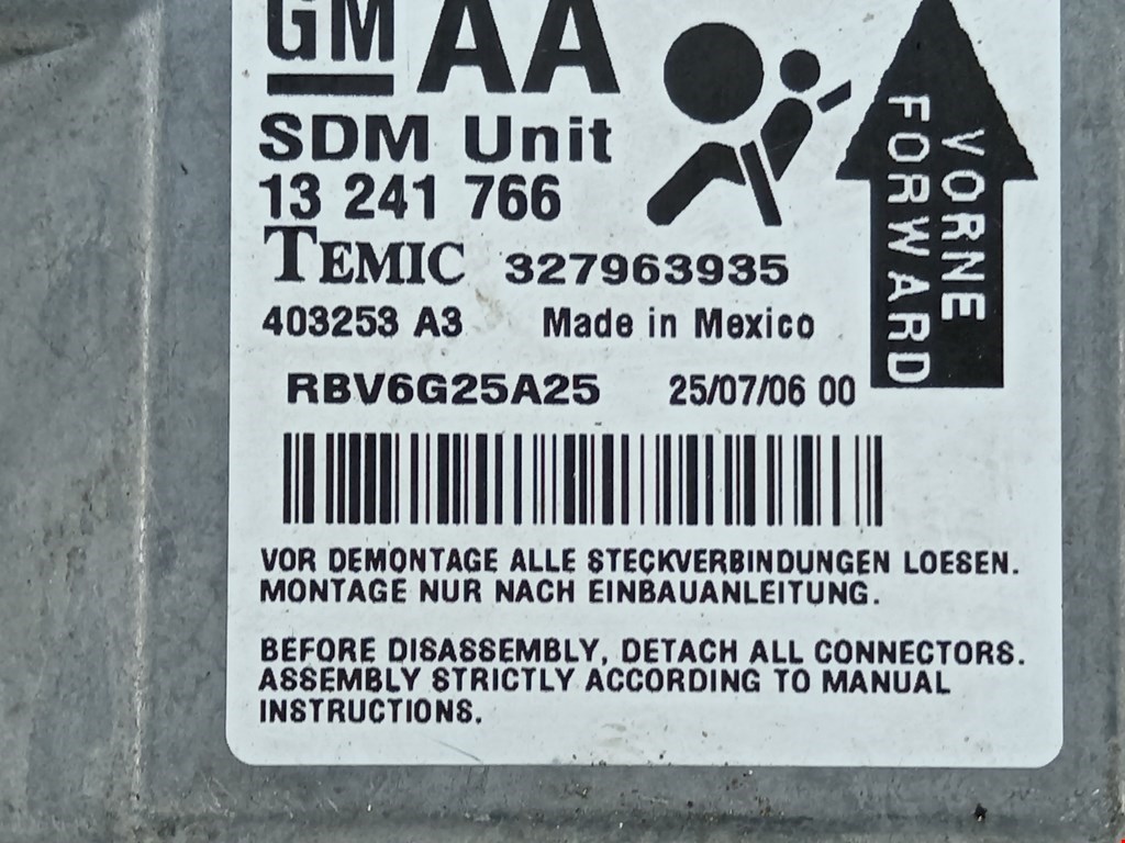 Блок управления AIR BAG OPEL Zafira B 2005-2012