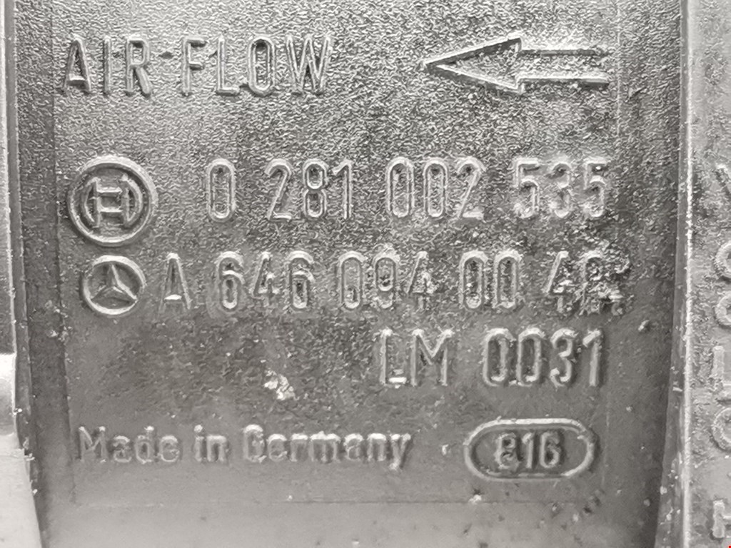 Расходомер воздуха (массметр, датчик ДМРВ) MERCEDES-BENZ C-Class C-klasse W203 2000-2007