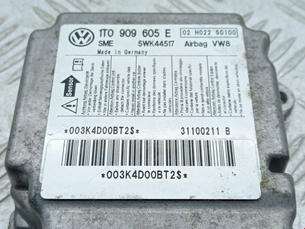 Блок управления AIR BAG VOLKSWAGEN Touran 2003-2010