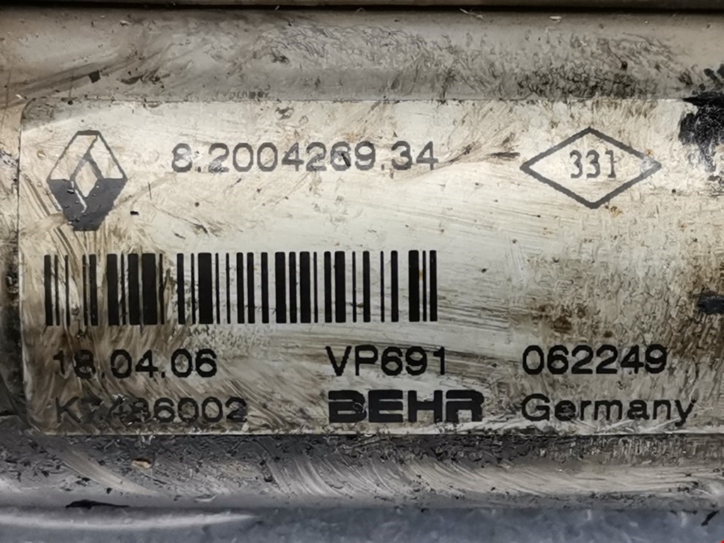 Радиатор системы ЕГР RENAULT Scenic II 2003-2010