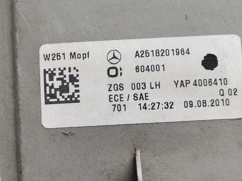 Фонарь задний левый MERCEDES-BENZ R-Class W251 2005-2017