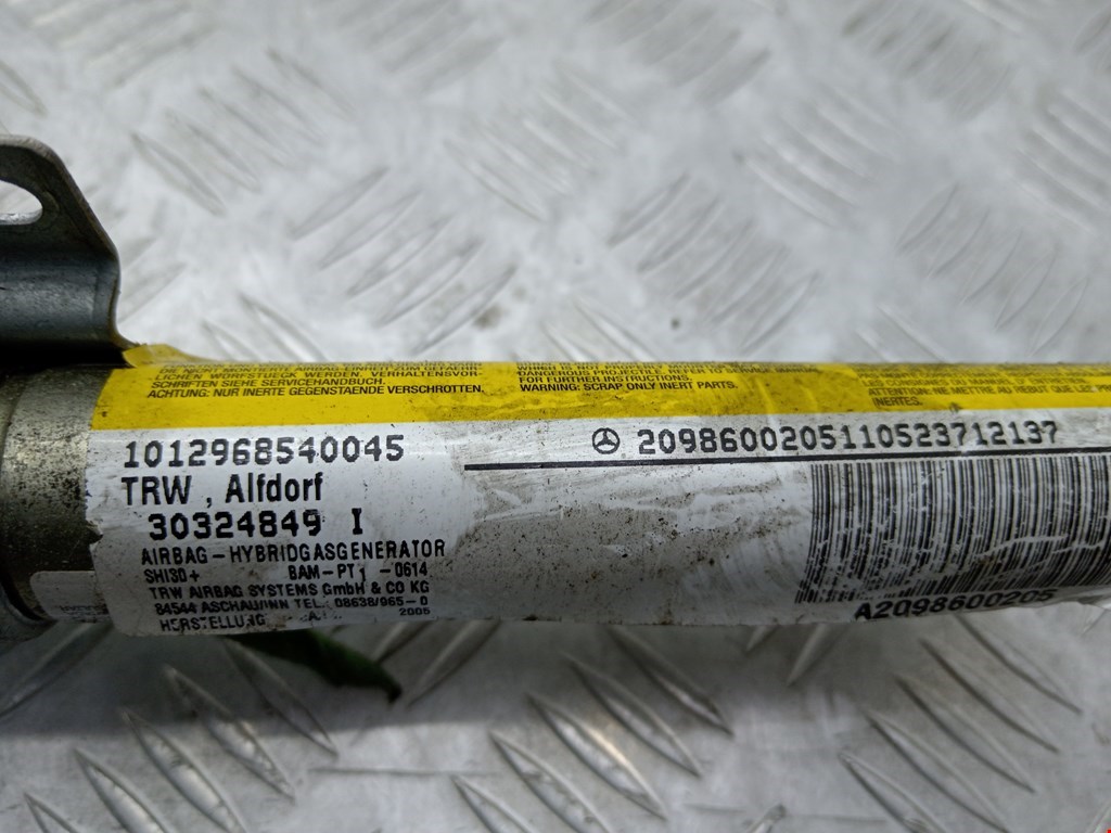 Подушка безопасности боковая (шторка) MERCEDES-BENZ CLK-Class W209 2002-2009