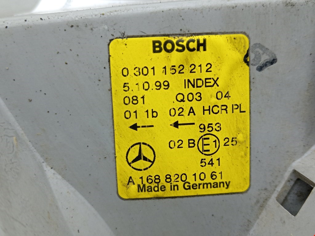 Фара правая MERCEDES-BENZ A-Class W168 1997-2004