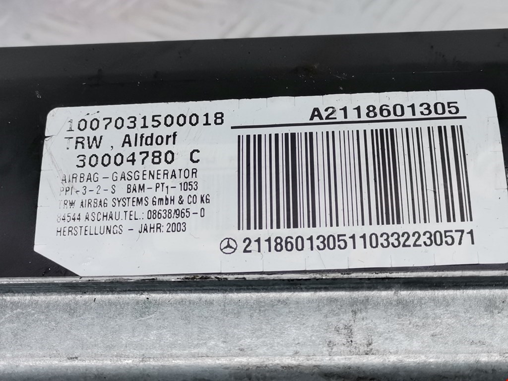 Подушка безопасности пассажирская (в торпедо) MERCEDES-BENZ E-Class W211, S211 2002-2009