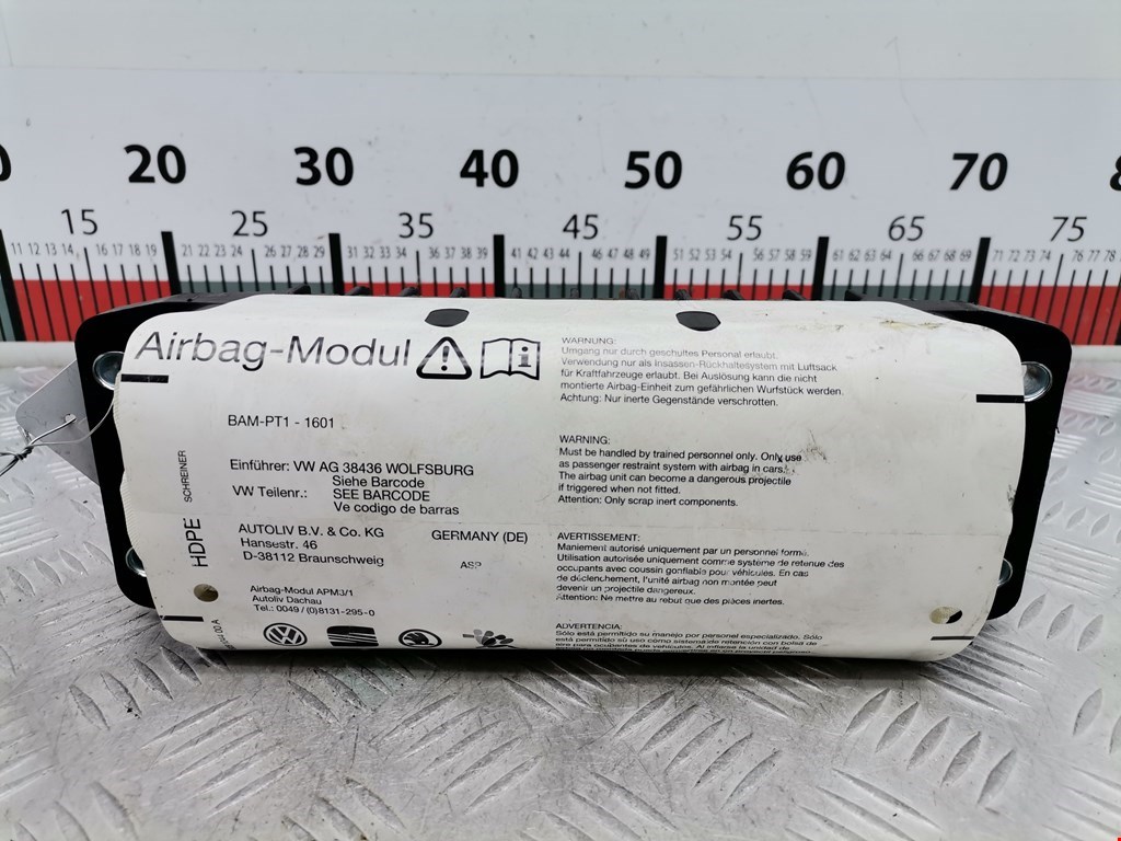 Подушка безопасности пассажирская (в торпедо) VOLKSWAGEN Eos 2006-2015