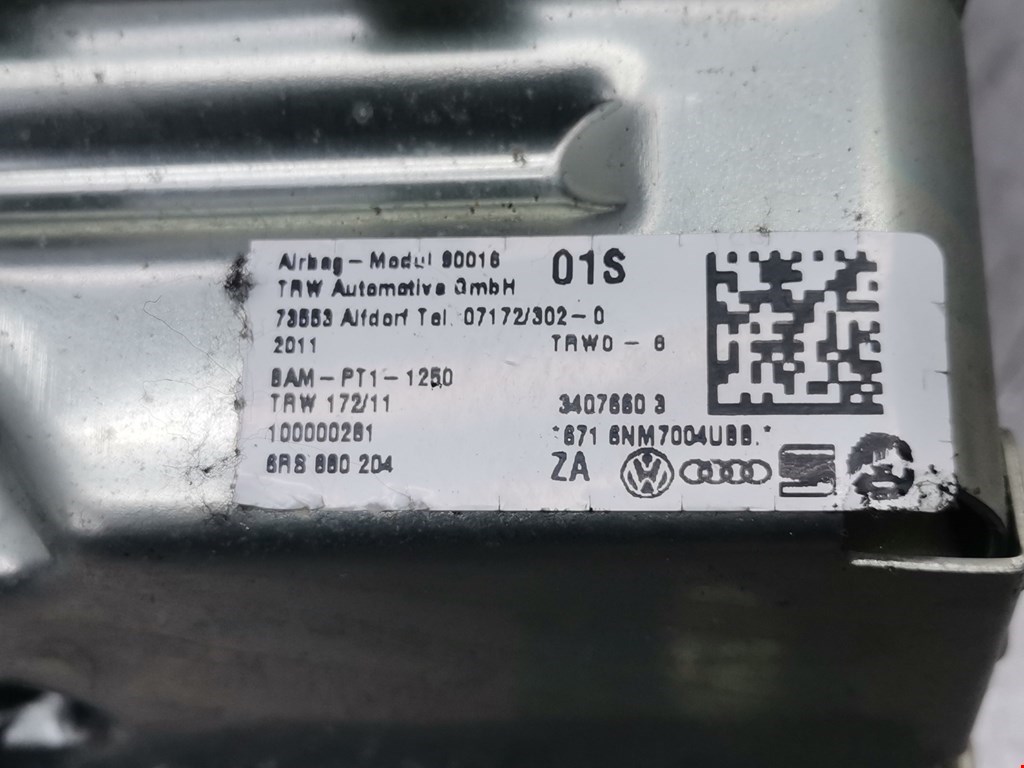 Подушка безопасности пассажирская (в торпедо) VOLKSWAGEN Polo V HB 2009-2017