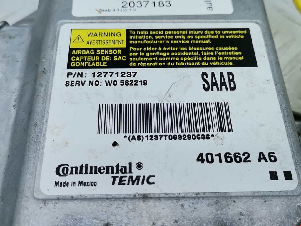 Блок управления AIR BAG SAAB 9-3 2002-2014