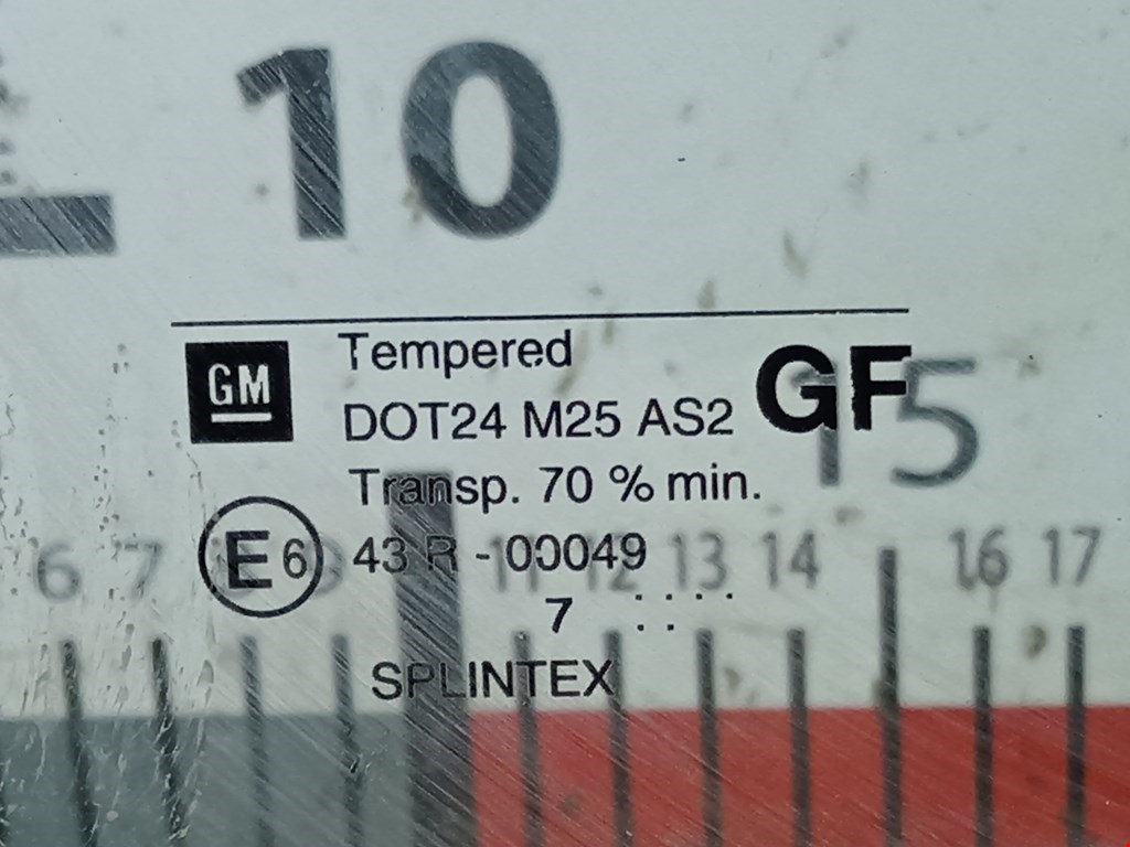 Стекло двери заднее правое OPEL Vectra Vectra B 1995-2002