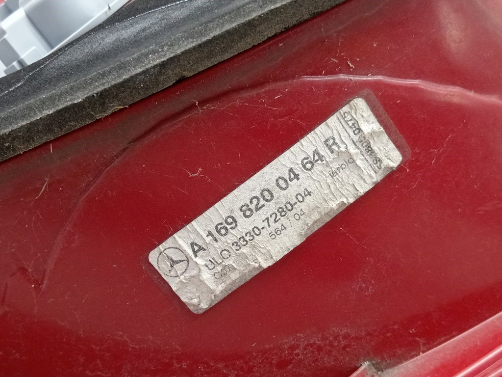 Фонарь задний правый MERCEDES-BENZ A-Class W169 2004-2012