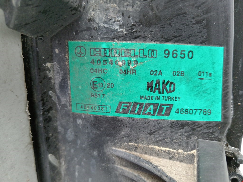 Фара правая FIAT Doblo 1 2000-2005