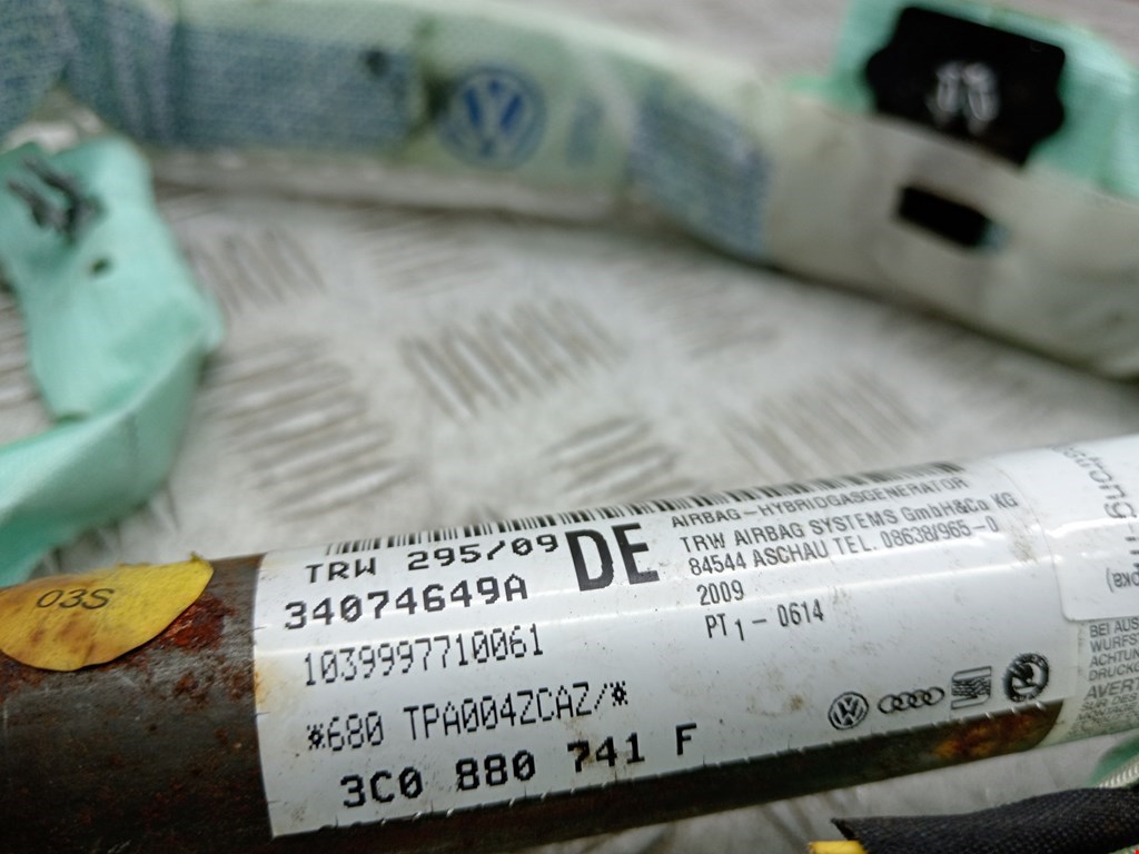 Подушка безопасности боковая (шторка) VOLKSWAGEN Passat B6 2005-2011