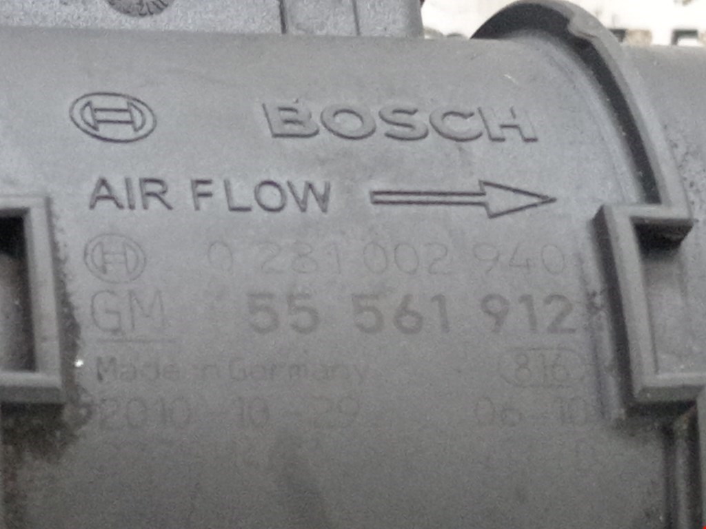 Расходомер воздуха (массметр, датчик ДМРВ) OPEL Corsa D 2006-2014