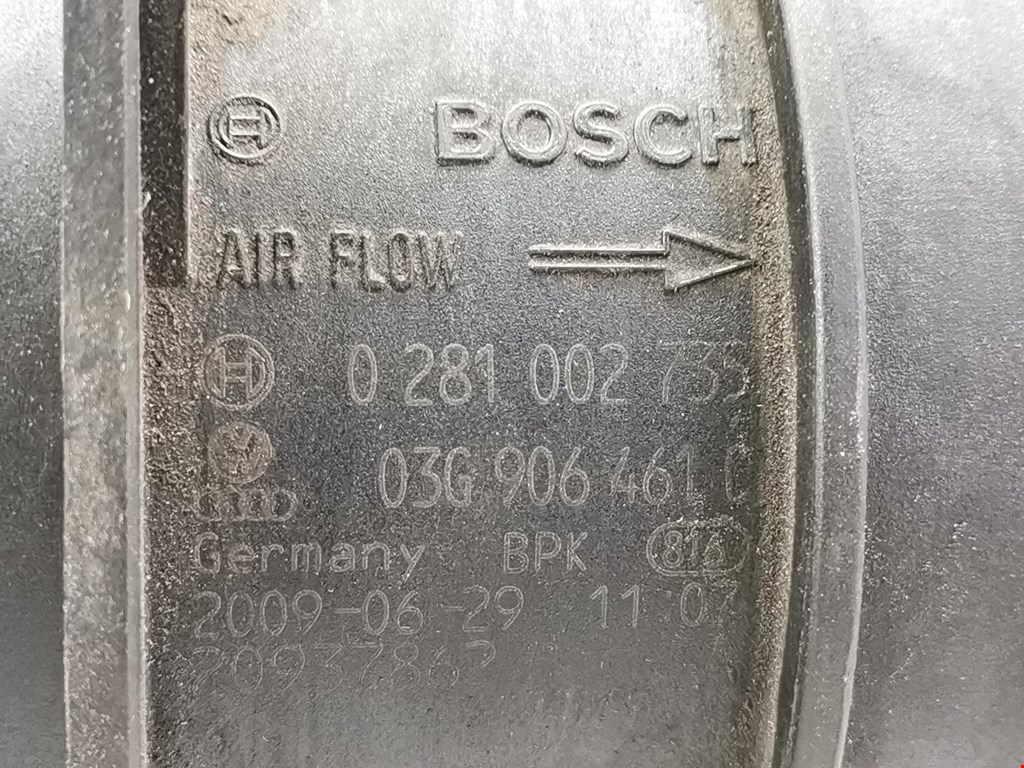 Расходомер воздуха (массметр, датчик ДМРВ) VOLKSWAGEN Passat B6 2005-2011