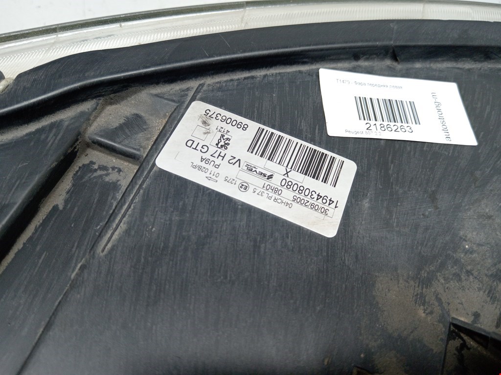 Фара левая PEUGEOT 807 2002-2014