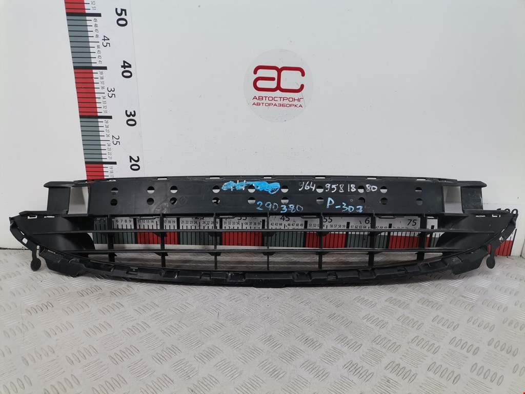 Решетка (заглушка) в бампер центральная Peugeot 207 (2006-2014)