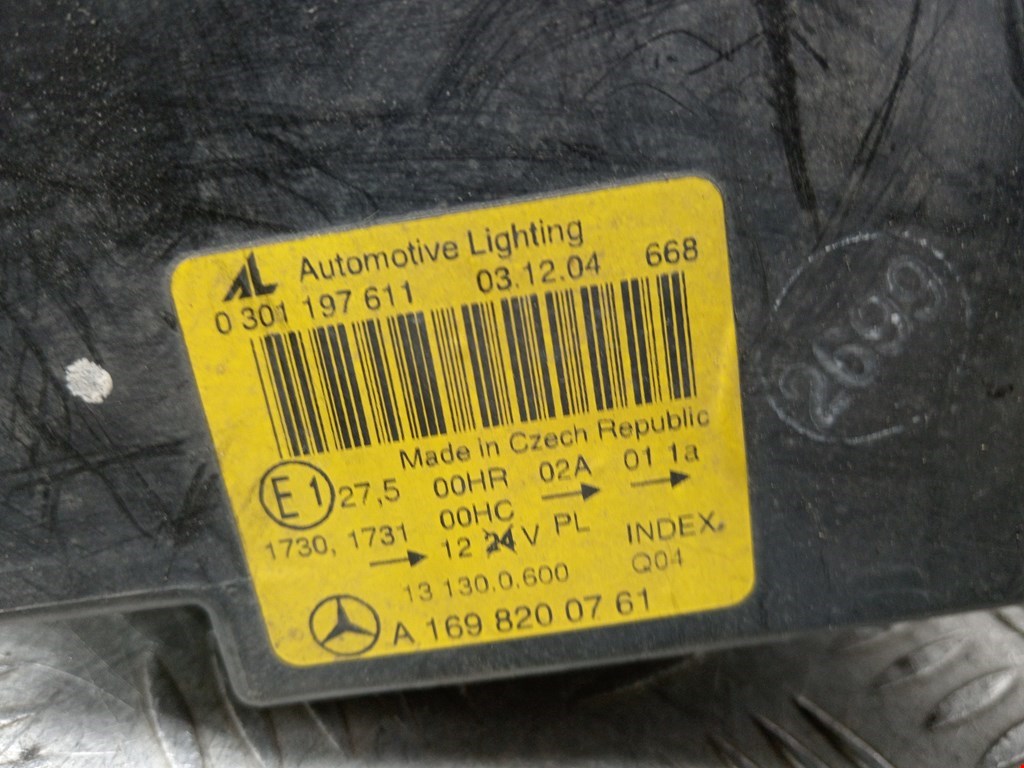 Фара левая MERCEDES-BENZ A-Class W169 2004-2012