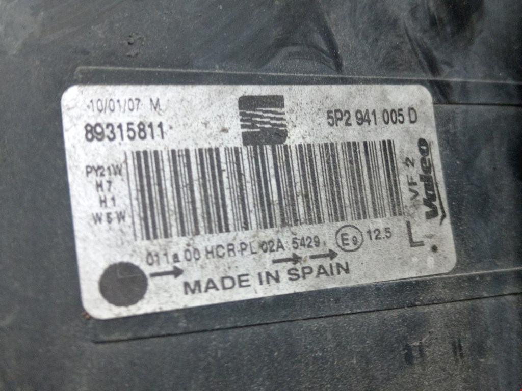 Фара левая SEAT Altea 2004-2015