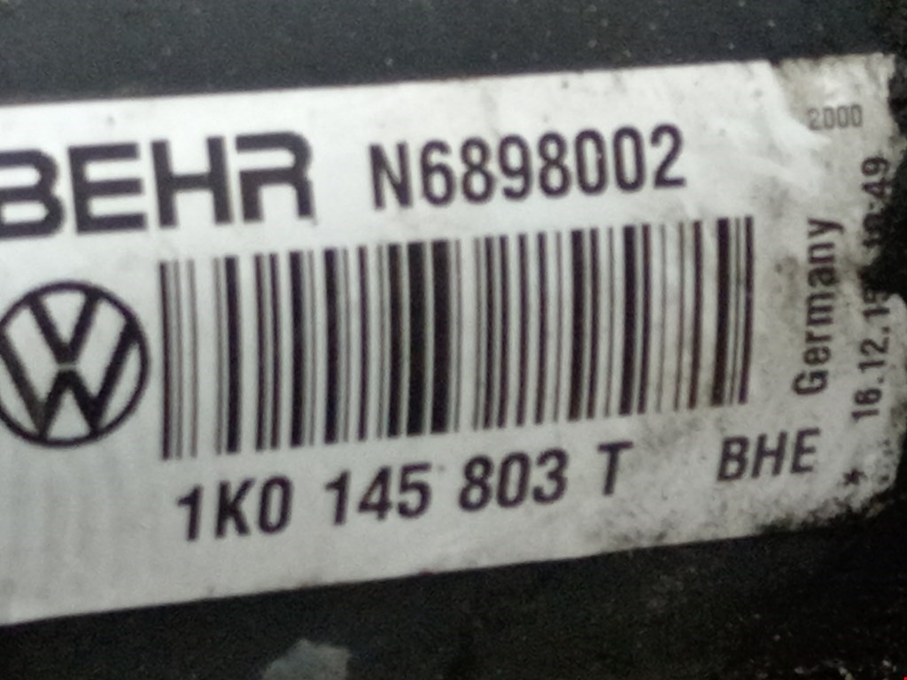 Интеркулер (радиатор интеркулера) VOLKSWAGEN Touran 2003-2010