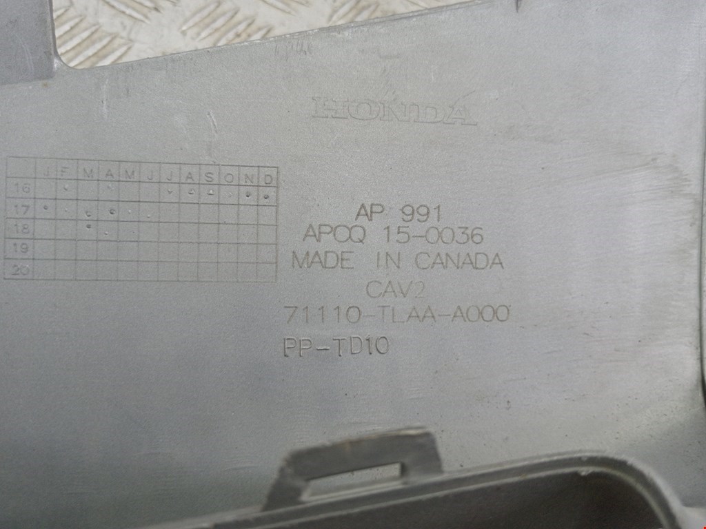 Юбка бампера передняя (переднего) HONDA CR-V V 2016-н.в.