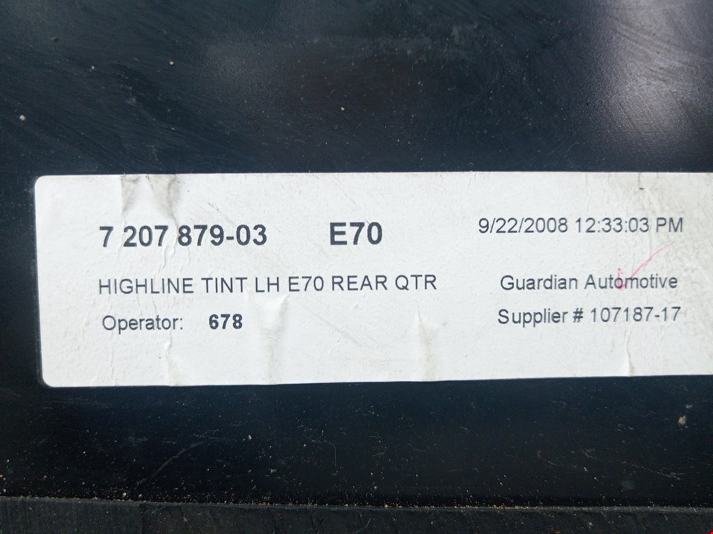 Стекло кузовное глухое левое BMW X5 E70 2007-2013