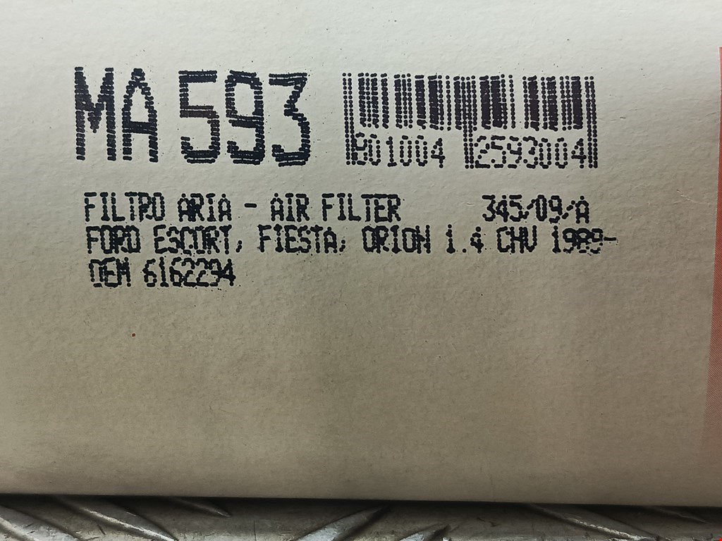 Фильтр воздушный FORD Fiesta 1989-1995