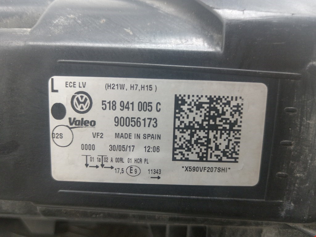 Фара левая VOLKSWAGEN Golf Sportsvan 2014-2020