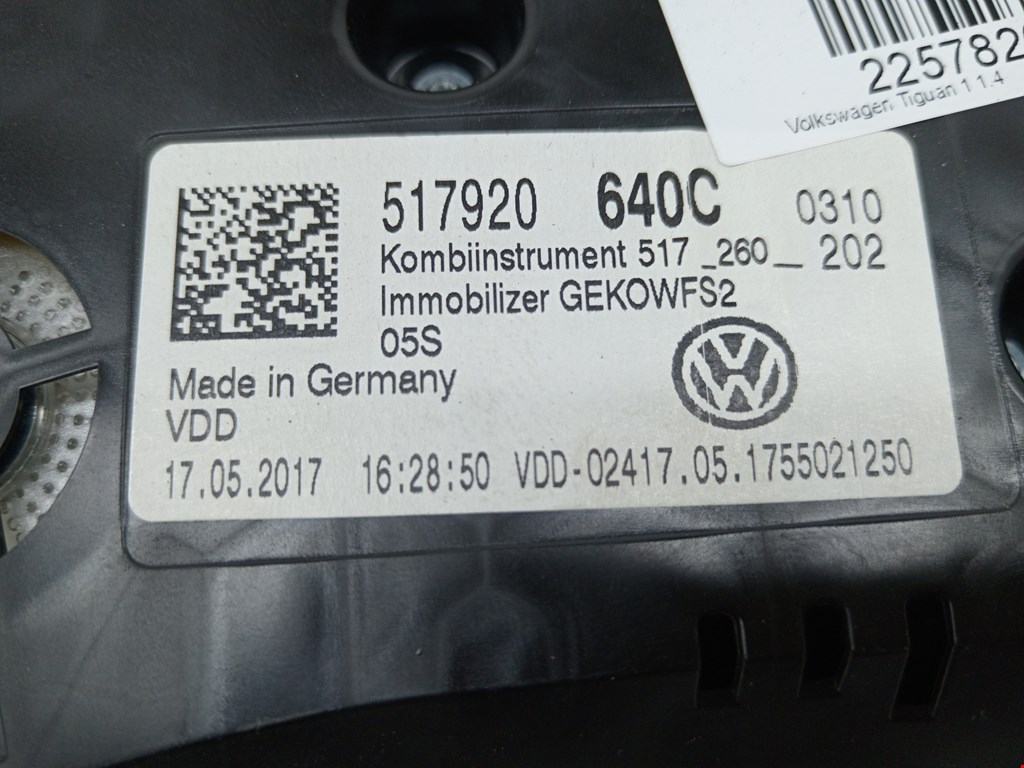 Панель приборов (щиток) VOLKSWAGEN Golf VII 2012-2020