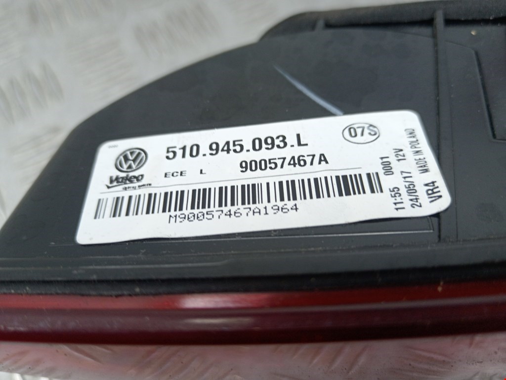 Фонарь задний внутренний левый VOLKSWAGEN Golf Sportsvan 2014-2020