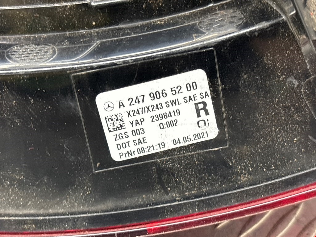 Фонарь задний правый MERCEDES-BENZ GLB-Class X247 2019-н.в.