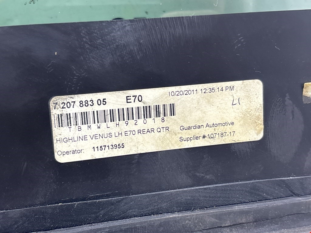 Стекло кузовное глухое левое BMW X5 E70 2007-2013