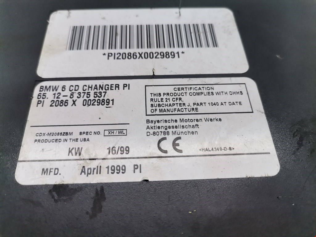 Ченджер компакт дисков BMW 7er 7 серия E38 1994-2001